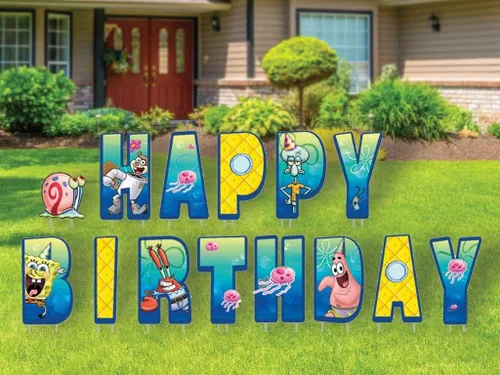 Vista 9 de Carteles de feliz cumpleaños de Blue's Clues con estacas de metal, letras de 16