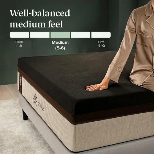 Vista 6 de Zinus Colchón Queen Lumbar+ de espuma viscoelástica prémium de 14 pulgadas Marrón