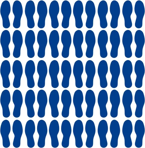 Vista 13 de LiteMark Calcomanías de vinilo para piso, calcomanías de línea para suelo de aula, oficinas, bailes, eventos, marcadores de puntos duraderos con Azul