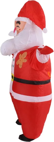 Vista 9 de Disfraz de Navidad explosivo, costuras reforzadas, inflable, reutilizable, para fiestas