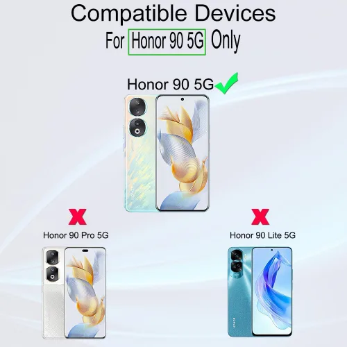 Vista 2 de Ibywind 2 protectores de pantalla para Honor 90 5G de 6.7 pulgadas, película de TPU flexible, con 1 protector de lente de cámara, 1 película