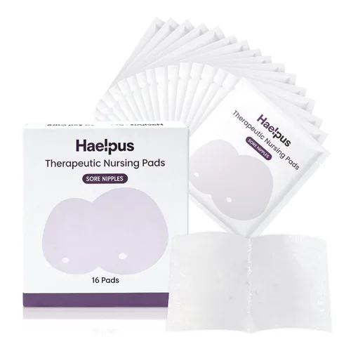 Vista 7 de Hydrogel Nipple Pads for Sore & Cracked Nipples, Pain Relief in Minutes, Scab-Free Healing in Days, Natural Lanolin-Free Hydrogel Soothing Pads for
