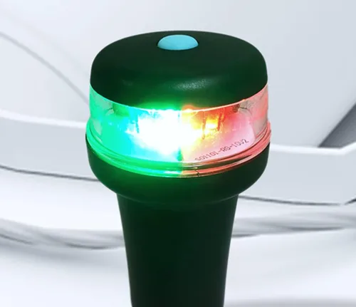 Vista 3 de Pactrade Marine Luces de navegación para barcos LED - Luces de navegación rojas y verdes alimentadas por batería para barcos - Adaptador y soportes