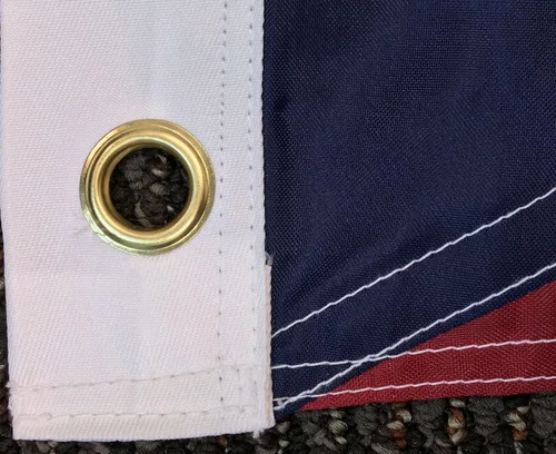 Vista 5 de Bandera de estrella bordada de nailon de Puerto Rico de 3x5, rayas cosidas, bandera ricana
