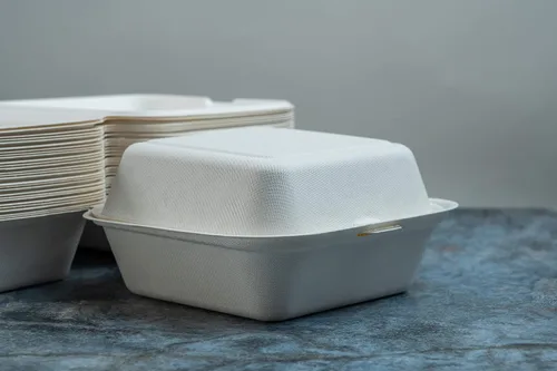 Vista 3 de Greenwave Evolution TW-BOO-004 - Recipientes para alimentos de 6 x 6 x 3 pulgadas, bagazo con aspecto de mármol, 100% compostable, desechables
