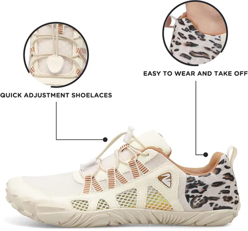 Vista 6 de SKASO Zapatos de agua para hombre y mujer, zapatos descalzos de secado rápido, zapatos acuáticos para playa, zapatos ligeros con agujeros