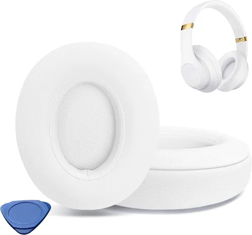 Vista 13 de Almohadillas de repuesto para auriculares Beats Studio 2 y Studio 3 con cable e inalámbricos, almohadillas con piel proteica más suave, espuma