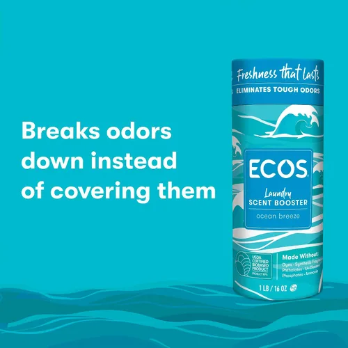Vista 4 de ECOS Potenciador de aroma para ropa en lavado, brisa oceánica, 16 onzas