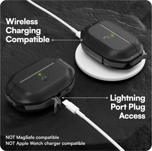 Vista 6 de Keybudz Funda para AirPods Pro 2 con Candado - Funda Completamente Impermeable para AirPods Pro 2da Generación - Llavero, Protección Resistente