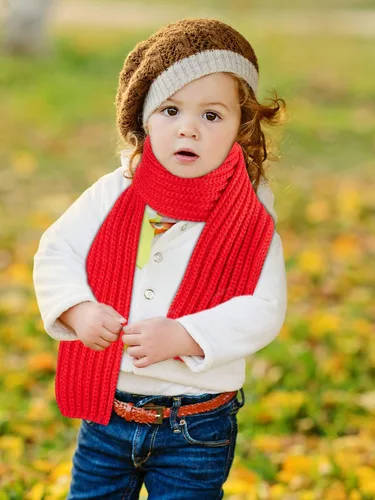 Vista 5 de 4 piezas de bufanda de punto para niños, bufanda de invierno de color sólido para niño y niña