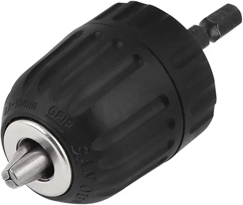 Vista 2 de Adaptador de conversión de cambio rápido para portabrocas sin llave con capacidad de 0,8 mm a 10 mm, montaje de 3/8-24UNF, con vástago hexagonal