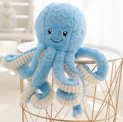 Vista 5 de JOSON - Juguetes de pulpo de peluche lindos, animales de peluche suaves en forma de pulpo, regalo de cumpleaños para niñas, niños y adultos