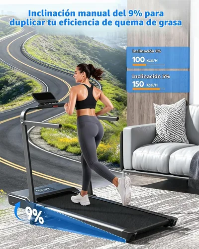 Vista 3 de Superun Waking Pad Treadmill with Incline, 3.0HP and 300 LBS Capacity Negro oscuro