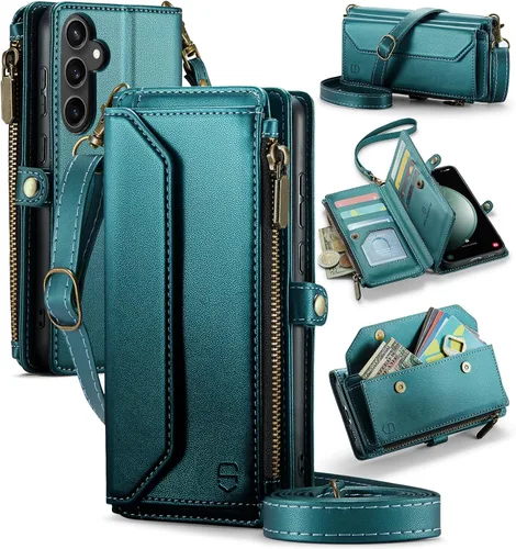 Vista 26 de Strapurs - Funda tipo cartera con correa para Samsung Galaxy S23 5G, color negro