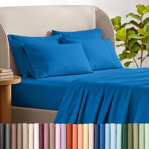 Vista 30 de Bare Home Hotel Luxury - Juego de sábanas Queen extra suave, 6 piezas, bolsillos profundos, ajuste fácil, refrescantes y transpirables, resistentes