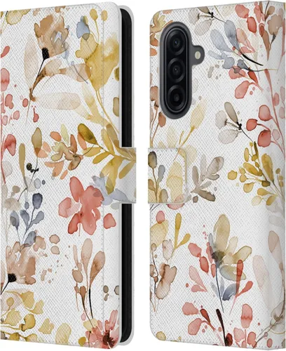 Vista 279 de Head Case Designs Officially Licensed Ninola Beige Wild Grasses Leather Wallet Case Compatible with Samsung Galaxy A07 4G