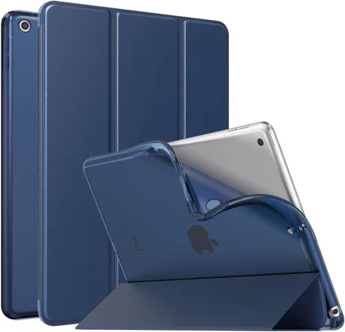 Vista 10 de MoKo Funda compatible con iPad de 9ª/8ª/7ª generación de 10.2 pulgadas (2021/2020/2019), delgada y ligera funda inteligente con protector trasero