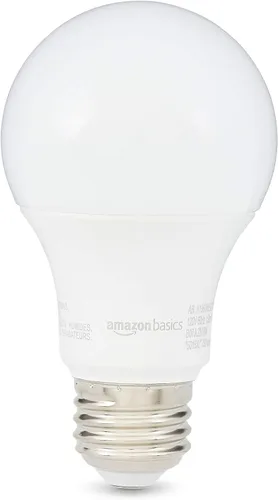 Vista 2 de Amazon Basics - Foco LED A19 equivalente a 60 vatios, color blanco suave (2700K), energéticamente eficiente 9W, no regulable, vida útil de 10,000