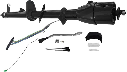 Vista 17 de Columna de dirección manual de 81 cm con inclinación, acabado de acero inoxidable pulido, con adaptador de rueda de 9 orificios, sin llave Columna