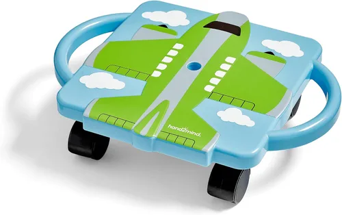 Vista 8 de hand2mind Tabla de Patinete Interior Verde con Asas, Patinete de Piso para Sentarse, Actividades de Gimnasio para Niños, Juegos de Recreo
