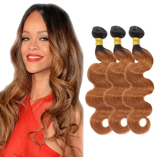 Vista 178 de 300g 1B27 Human Hair Bundles Honey Blonde Bundles Human Hair 10A Brazilian Virgin Remy Hair Extensions 8 10 12 Inch