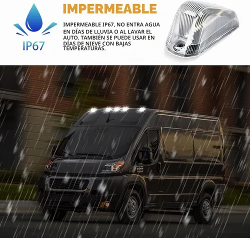 Vista 5 de Luces marcadoras de techo de cabina para Dodge Ram ProMaster 2014 Luces delanteras de cabina