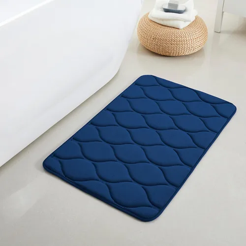 Vista 48 de Yafa Home Fashion 1 alfombra de baño de 17 x 24 pulgadas, espuma viscoelástica, absorbente de agua y antideslizante, color negro