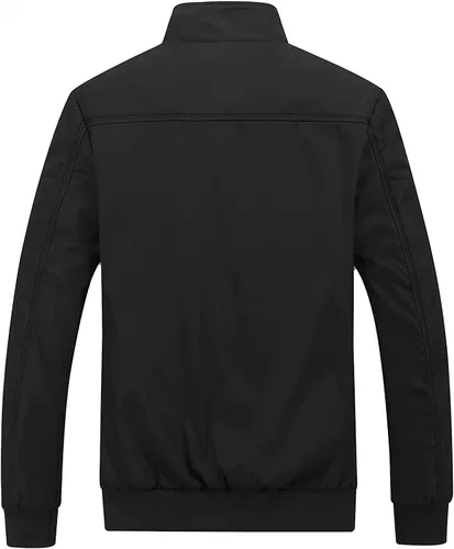 Vista 3 de jacket Autumn Jacket Men's Jacket Transition Jacket Stand-up Collar Light Jacket Winter Jacket Bomber Jacket Men's Windbreaker Autumn Coat Zipper