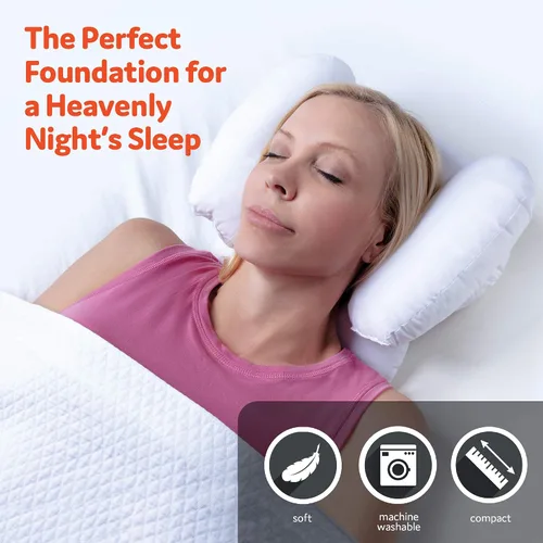 Vista 5 de Almohada Dream Wing con alas ergonómica y cómoda para dormir de lado, espalda y estómago con soporte para cuello y cabeza