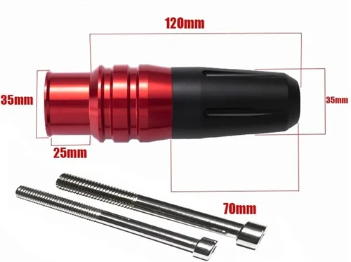 Vista 2 de Protector de choque de motocicleta Marcos de choque Almohadillas de escape Protector para Bajaj para Pulsar 200 NS 200 RS 200 AS (Color : A Titanio)