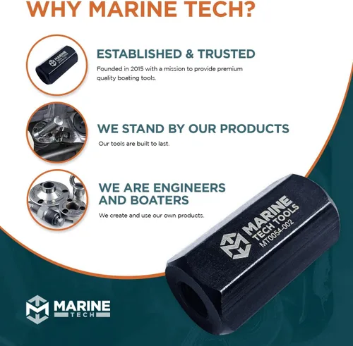 Vista 5 de Marine Tech Tools - Extractor de eje de apoyo y rodamientos, extractor de eje de hélice, herramienta de extracción de rodamientos Yamaha, se adapta