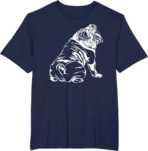 Vista 44 de Gracioso Bulldog Inglés playera perro Hund playera regalo, Azul (Heather blue)