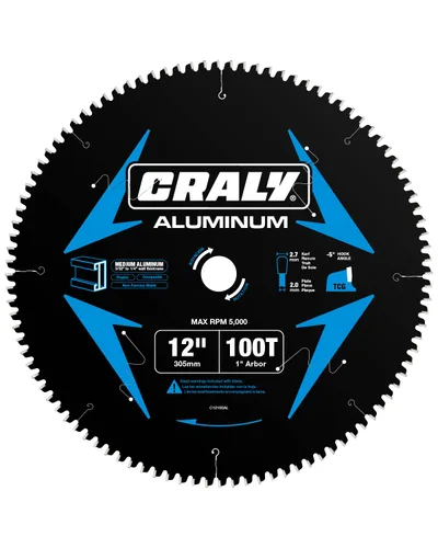 Vista 11 de CRALY Hoja de sierra circular de 4-1/2 pulgadas con 42 dientes para cortar aluminio y metal no ferroso, eje de 3/8 mm, con punta de carburo, corte