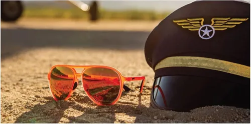 Vista 3 de Goodr Mach GS - Gafas de sol polarizadas para hombre, color rojo