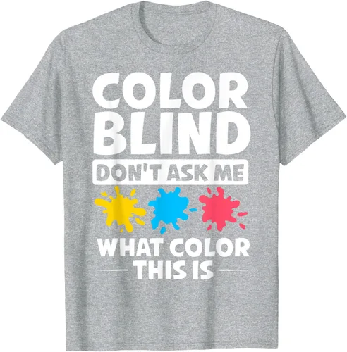 Vista 7 de Color Blind Camiseta Test Funny Glasses Visions, Negro