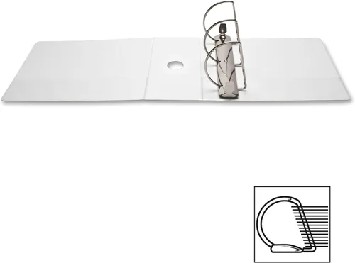 Vista 8 de Business Fuente 5 pulgadas Slant Anillo View Binder – Color Blanco, Blanco