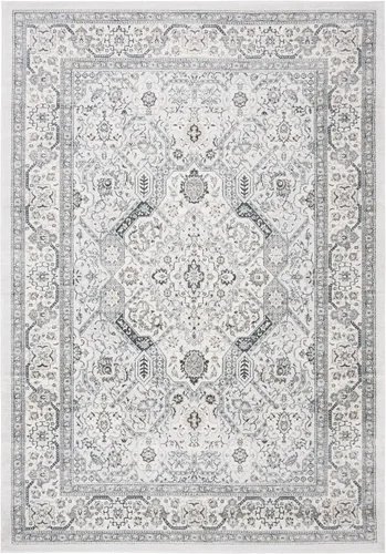 Vista 49 de SAFAVIEH - Colección Isabella, alfombra decorativa - 2'2" x 5', azul y crema, diseño oriental, no desprende pelusa y fácil cuidado, ideal para áreas