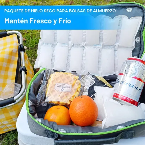 Vista 4 de Paquetes Fríos de Envío Hielo Seco para Envío de Alimentos Congelados, Láminas Flexibles de Paquetes de Hielo Frío para Hieleras, Paquetes de Hielo