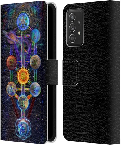 Vista 7 de Head Case Designs Officially Licensed Jumbie Art Alien Visionary Leather Wallet Case Compatible with Samsung Galaxy A53 5G (2022)