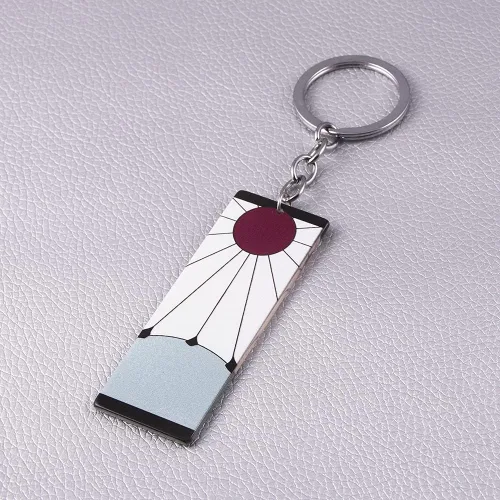 Vista 5 de Kimetsu No Yaiba Tanjiro Keychain - Rengoku Nezuko Anime Hanafuda Chain - Cosplay Gifts For Women Men Boys Fans