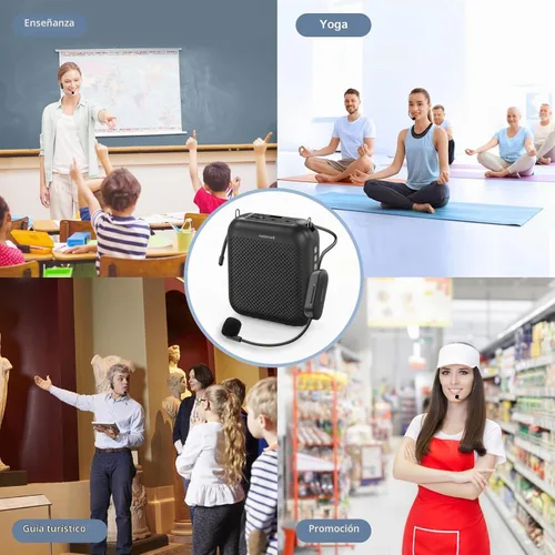 Vista 5 de Norwii Voice Amplifier with Bluetooth, Portable Speaker with Microphone