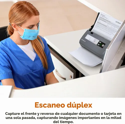 Vista 3 de Ambir ImageScan Pro 820ix (DS820ix-AS) Escáner de ID y documento dúplex de alta velocidad con alimentador automático de documentos y escaneo de 20
