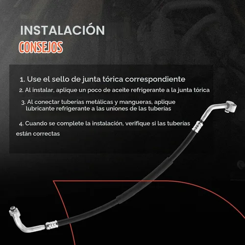 Vista 6 de A-Premium Conjunto de manguera de línea de descarga de A/C compatible con Volkswagen