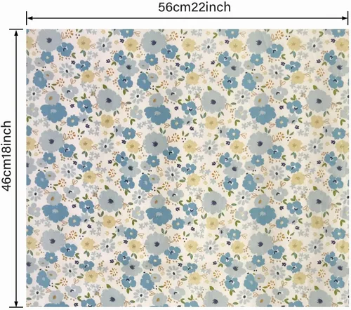 Vista 4 de Levylisa 8 piezas de tela de algodón 100% con estampado floral de 18" x 22" (46cm x 56cm), suministros de costura para acolchado, patchwork