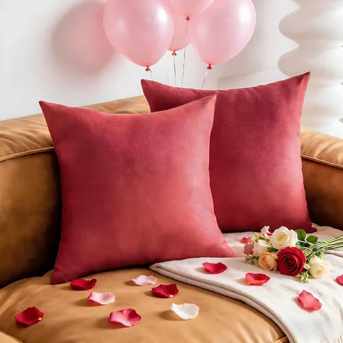 Vista 8 de Fundas de almohada decorativas Demetex grises 18x18, fundas de almohada cuadradas de lino para sofá, fundas de almohada estilo granja para cama
