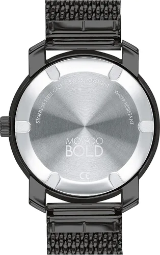 Vista 3 de Movado Bold Sport Swiss Qtz - Reloj casual de acero inoxidable y malla para hombre color negro modelo 3600767 Negro - Reloj de cuarzo