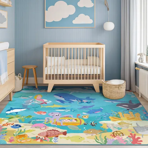 Vista 16 de Alfombra preescolar del alfabeto de 3 x 5 para niños pequeños, alfombra de juego ABC suave para el aprendizaje del bebé, alfombra educativa