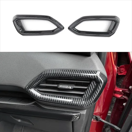 Vista 3 de YOUTOOCAR Cubiertas de salida de aire compatibles con accesorios Chevy Trailblazer 2020-2024 (patrón de fibra de carbono)