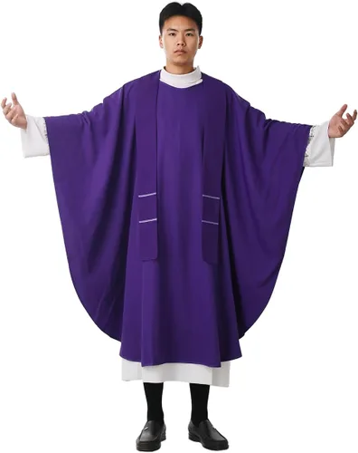 Vista 15 de BLESSUME Esperanza/Espíritu Iglesia Sacerdotes Sólidos Casulla Misas Vestiduras