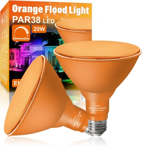 Vista 8 de PAR38 Bombillas LED de inundación para exteriores, paquete de 2 unidades, regulables 20 W (equivalente a 200 W) bombillas de inundación de base E26